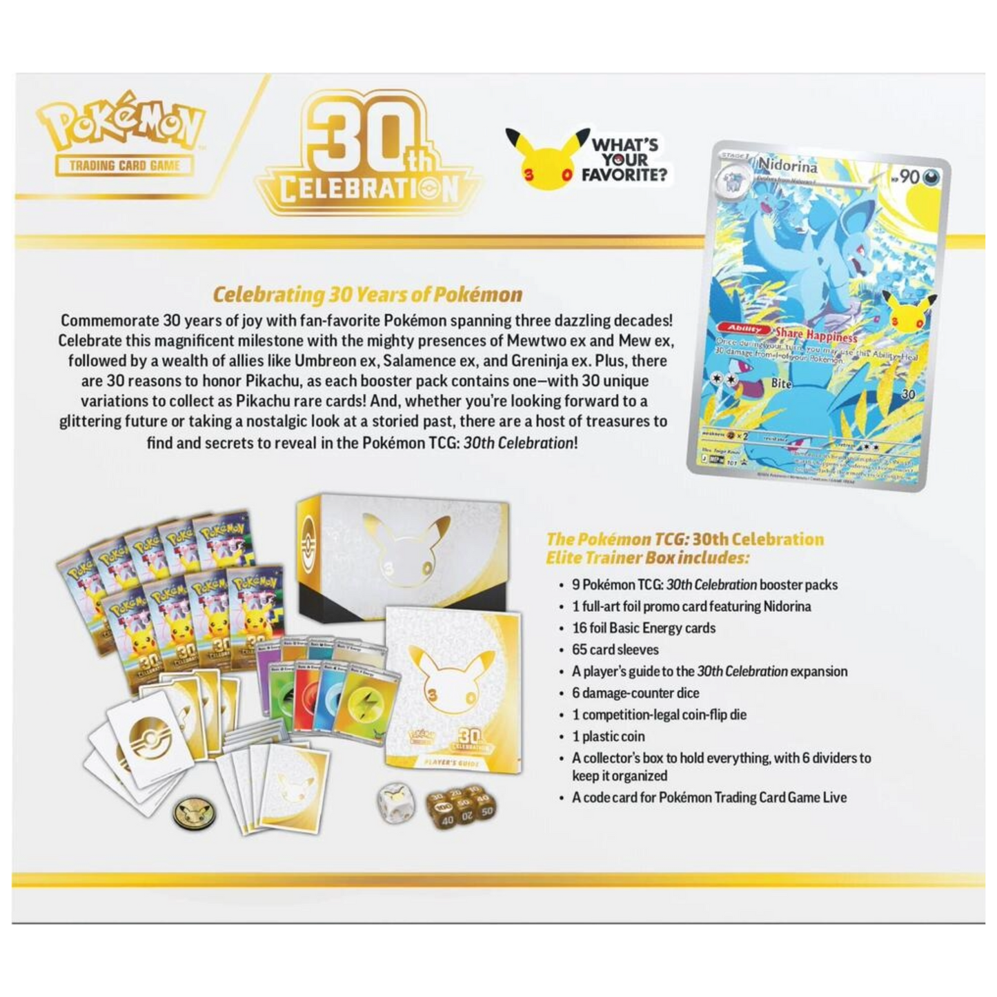 PRE-ORDER LIMIT 1: Pokemon Mega Evolutions 30th Celebration Elite Trainer Box