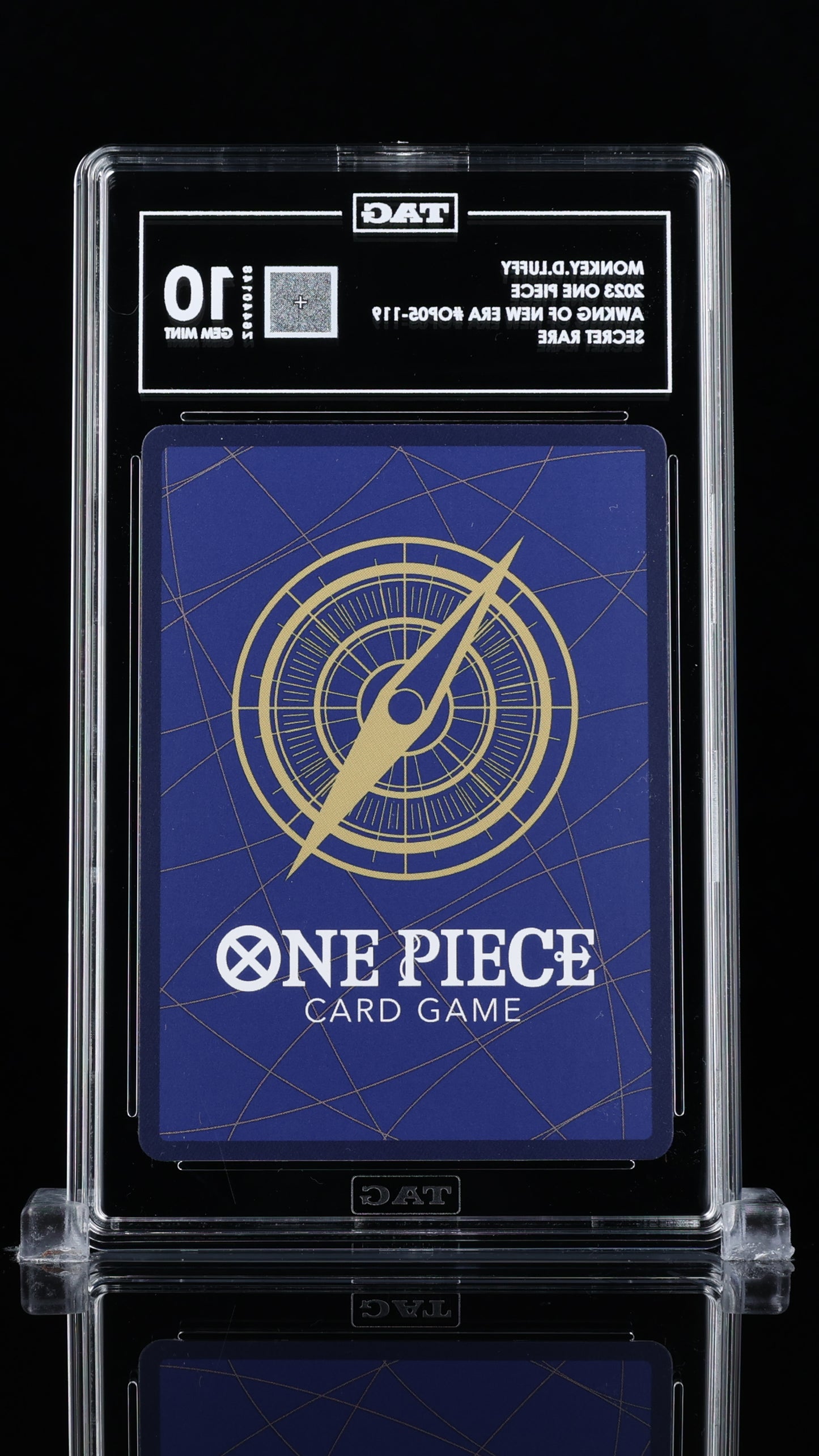 TAG Gem Mint 10 (975) 2023 One Piece Monkey.D.Luffy Secret Rare OP05-119