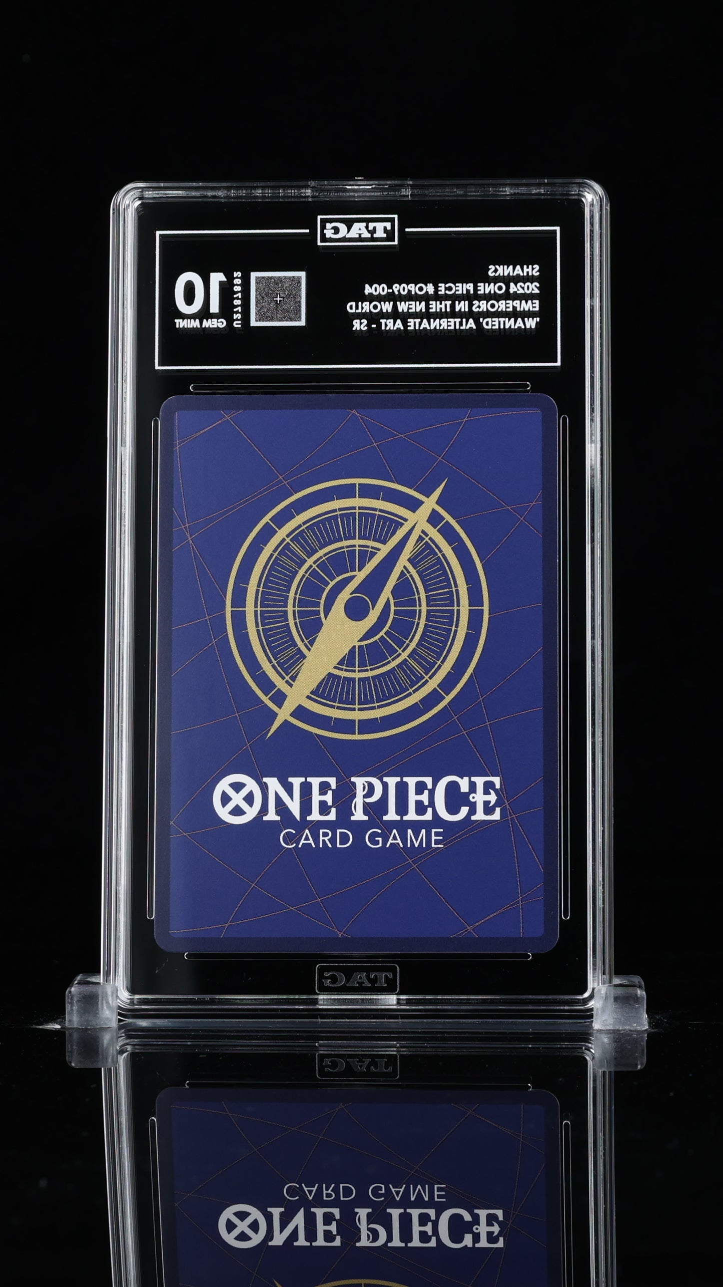 TAG Gem Mint 10 2024 One Piece Shanks Special Alternate Art OP09-004 Wanted Poster