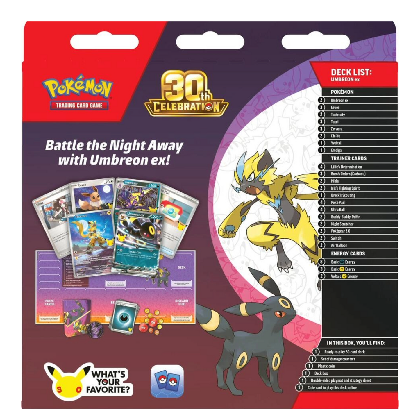 PRE-ORDER LIMIT 1: Pokemon Mega Evolutions 30th Celebration Umbreon ex Battle Deck
