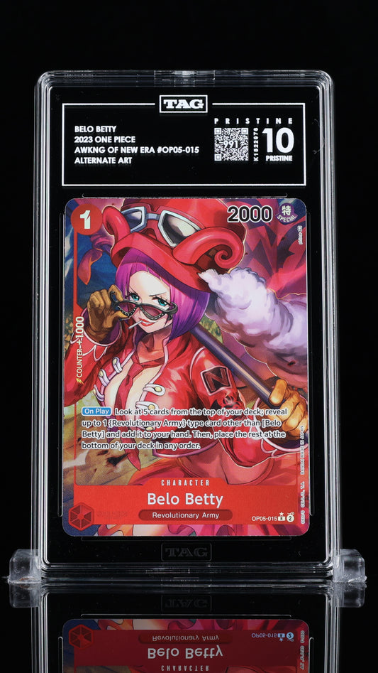 TAG Pristine 10 (991) 2023 One Piece  Belo Betty Alternate Art OP05-015 Rank #1