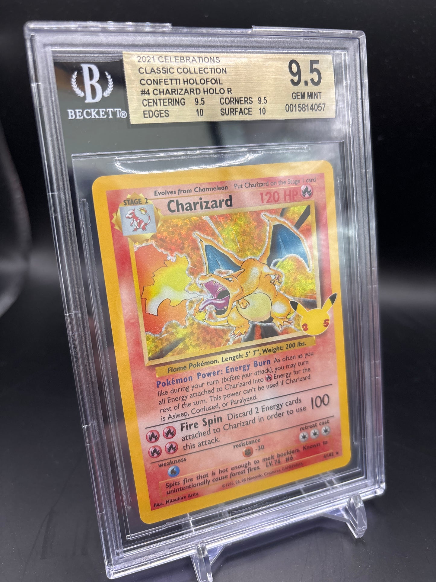 Charizard Celebrations Holo Rare #4 BGS Gem Mint 9.5