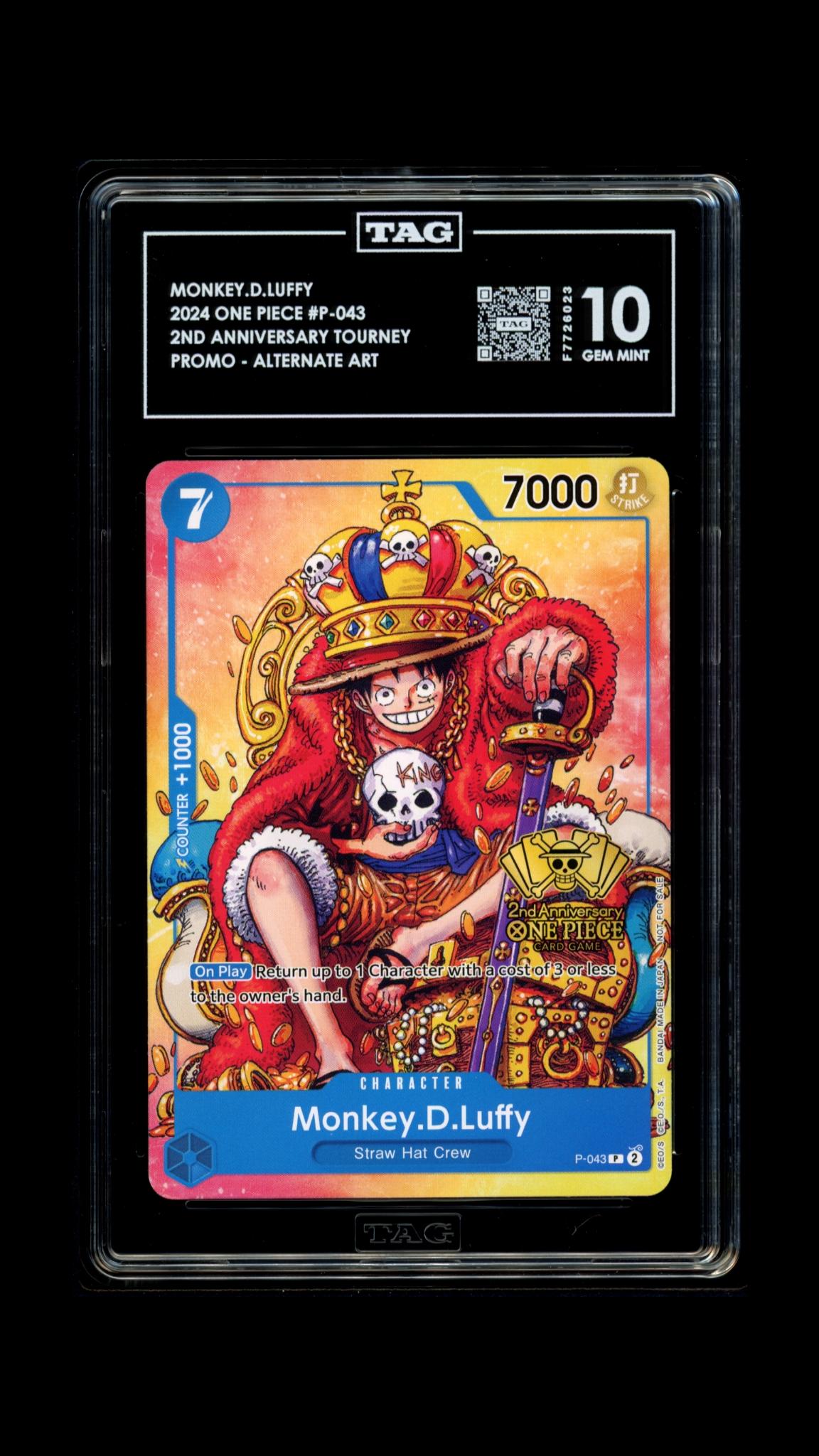 2025 One Piece Monkey.D.Luffy  2nd Anniversary Promo - TAG Gem Mint 10
