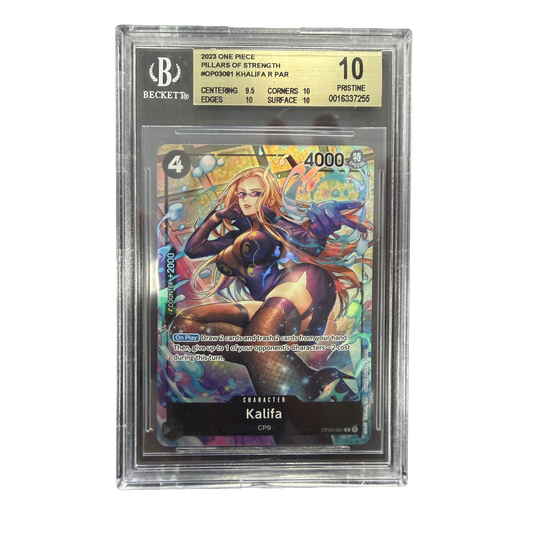 BGS Pristine 10 One Piece Pillars of Strength Kalifa Alternate Art (Label Misprint)