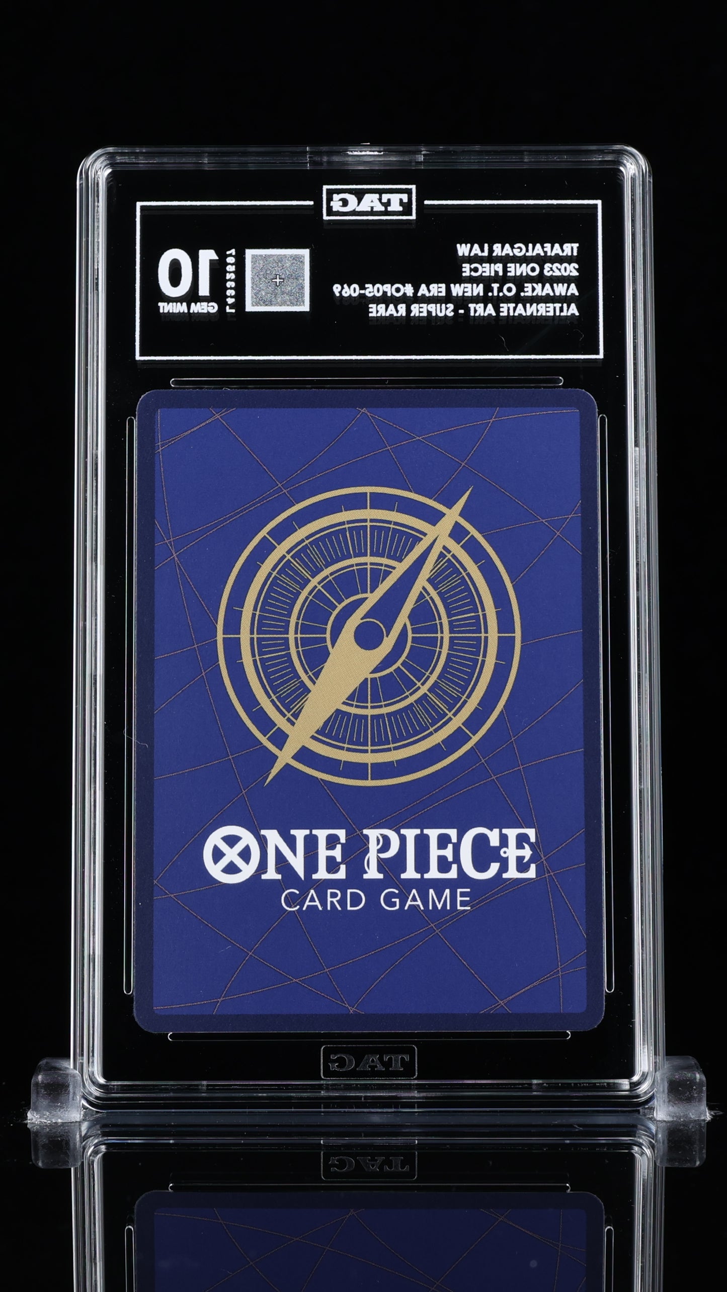 TAG Gem Mint 10 (969) 2023 One Piece Trafalgar Law Alternate Art OP05-069 Rank #1!