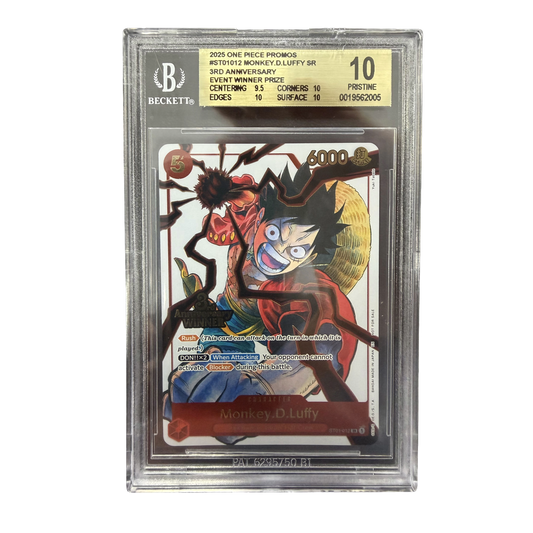 BGS Pristine 10 One Piece Monkey.D.Luffy 3rd Anniversary Winner