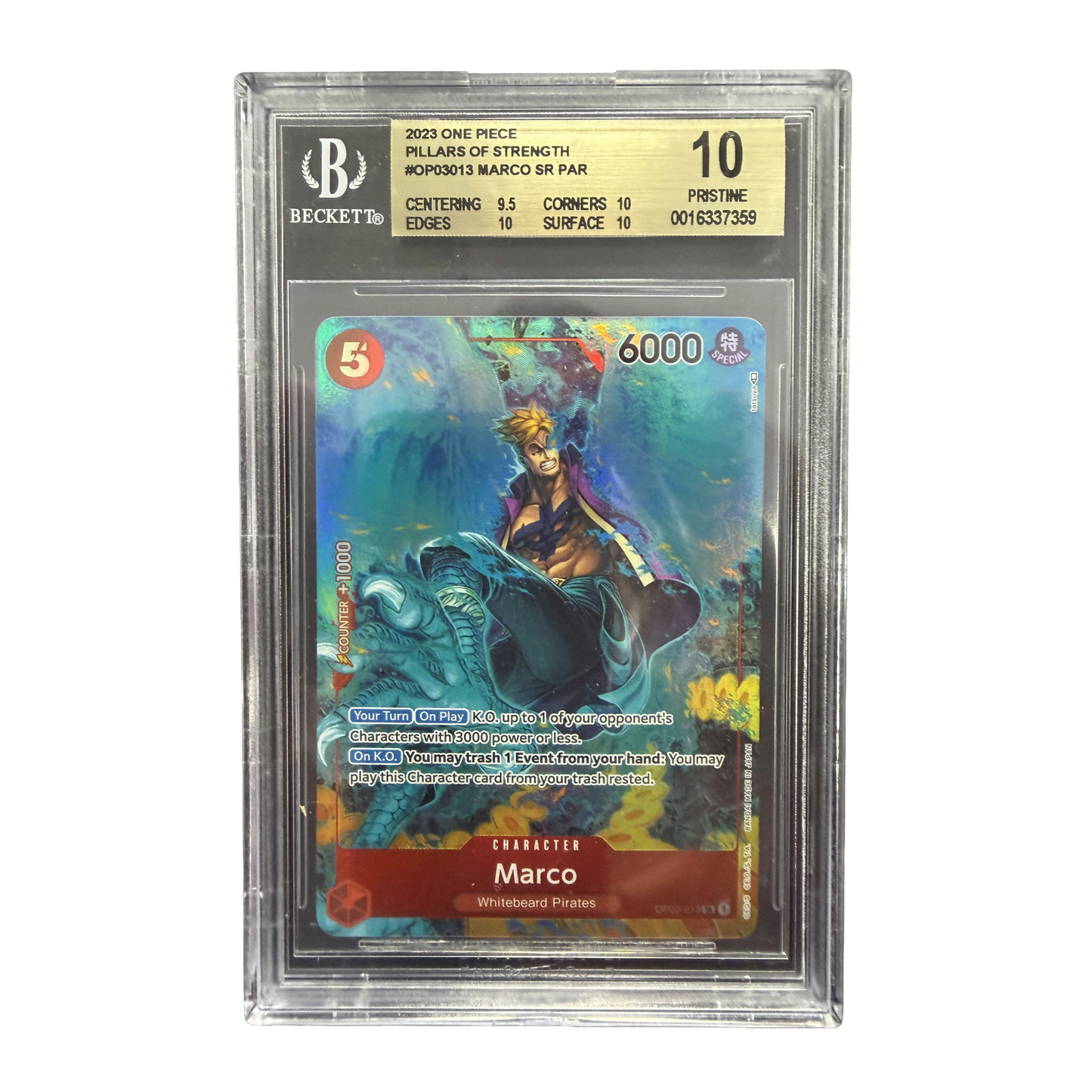BGS Pristine 10 One Piece Pillars of Strength Marco Alternate Art