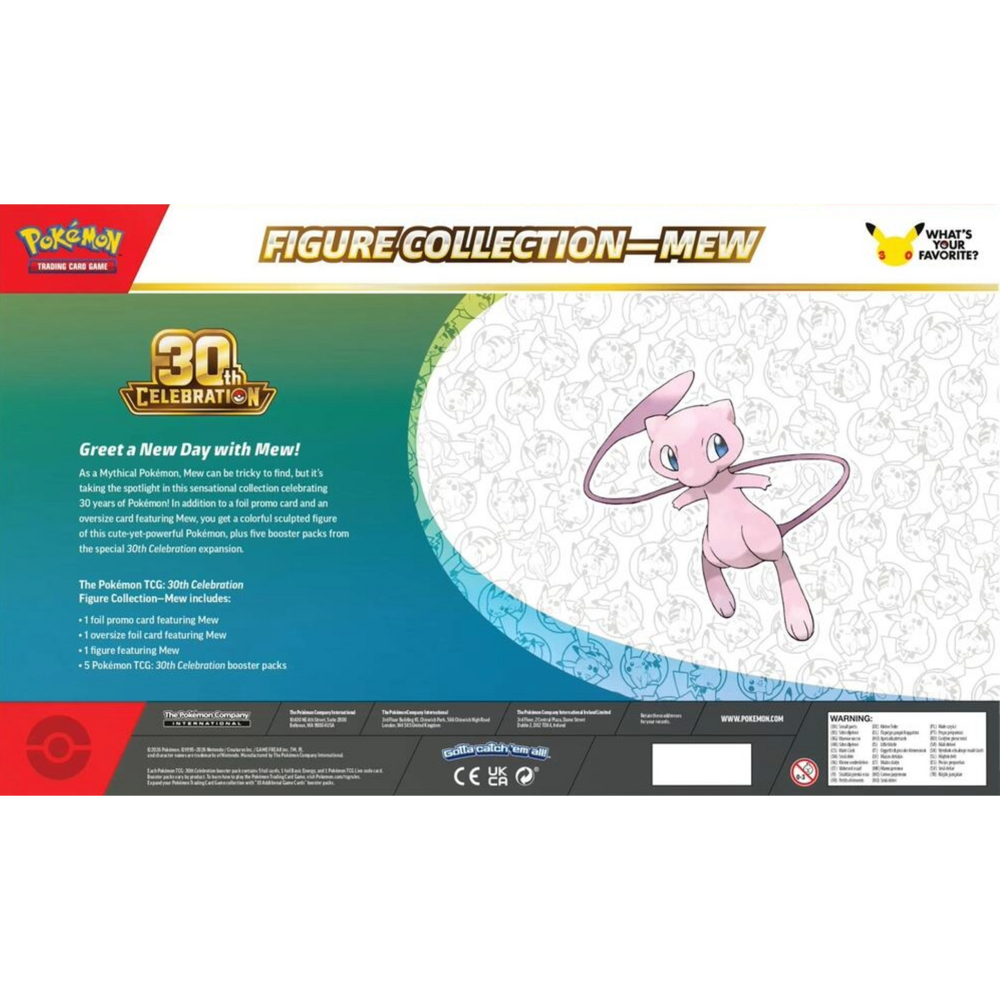PRE-ORDER LIMIT 1: Pokemon Mega Evolutions 30th Celebration Mew Figure Collection