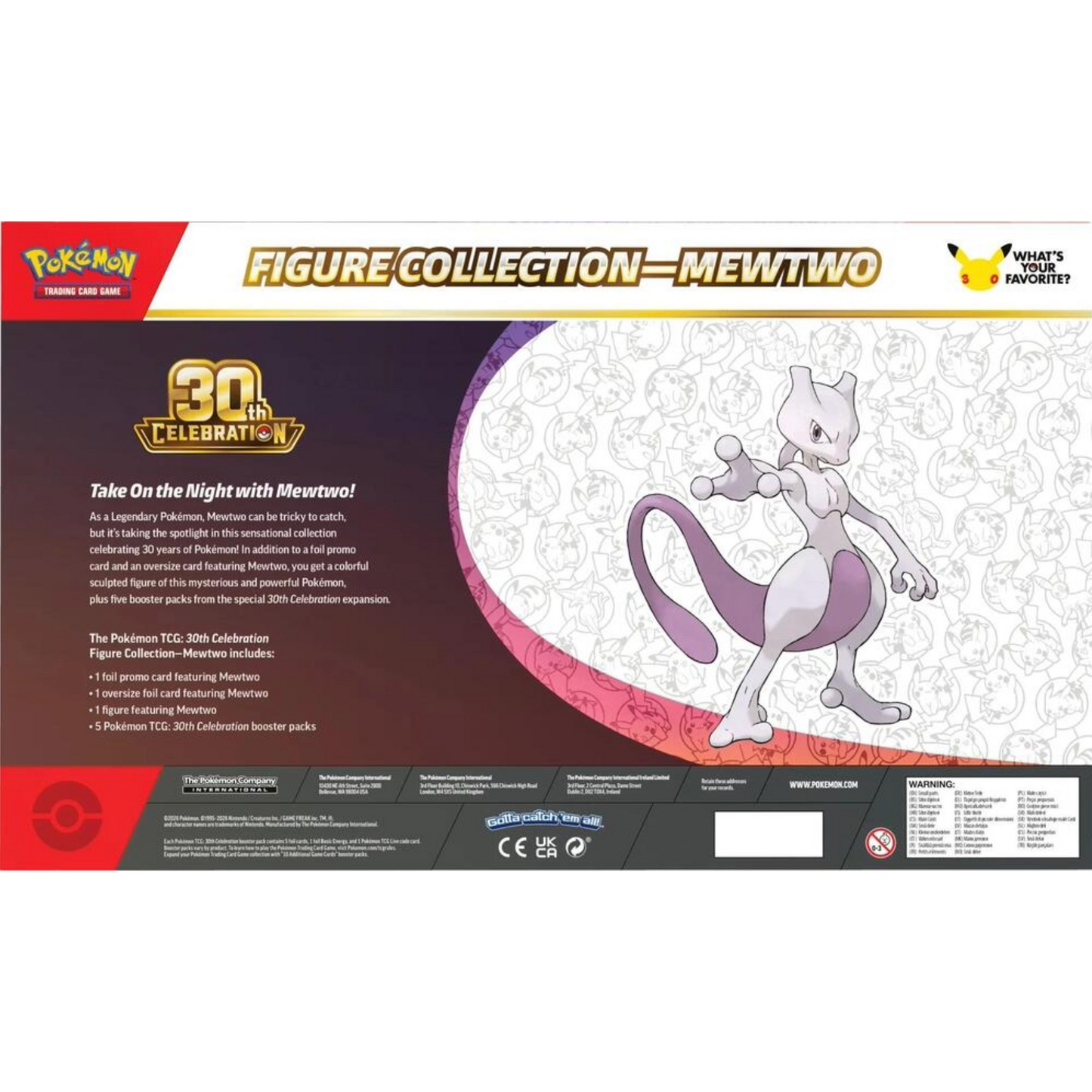 PRE-ORDER LIMIT 1: Pokemon Mega Evolutions 30th Celebration Mewtwo Figure Collection