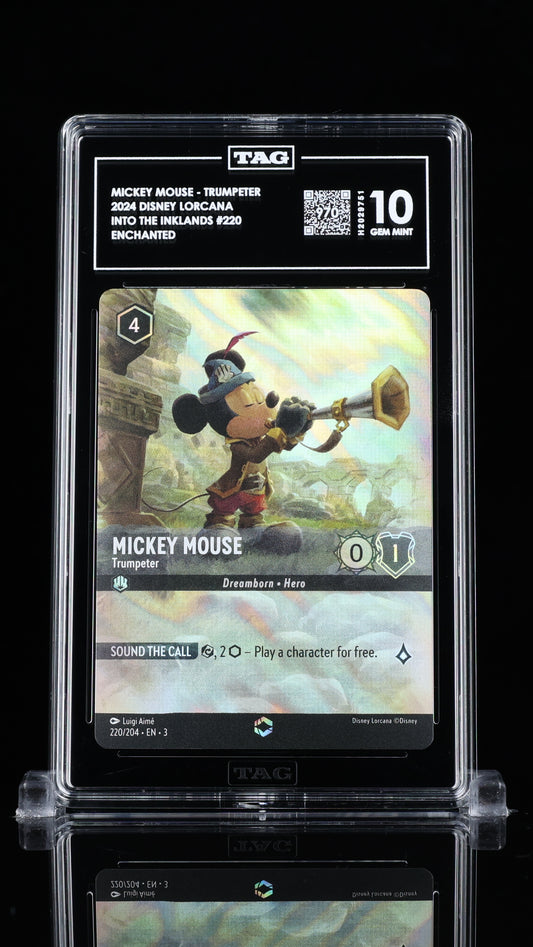 TAG Gem Mint 10 (970) 2024 Disney Lorcana Mickey Mouse - Trumpeter Enchanted Rank #2