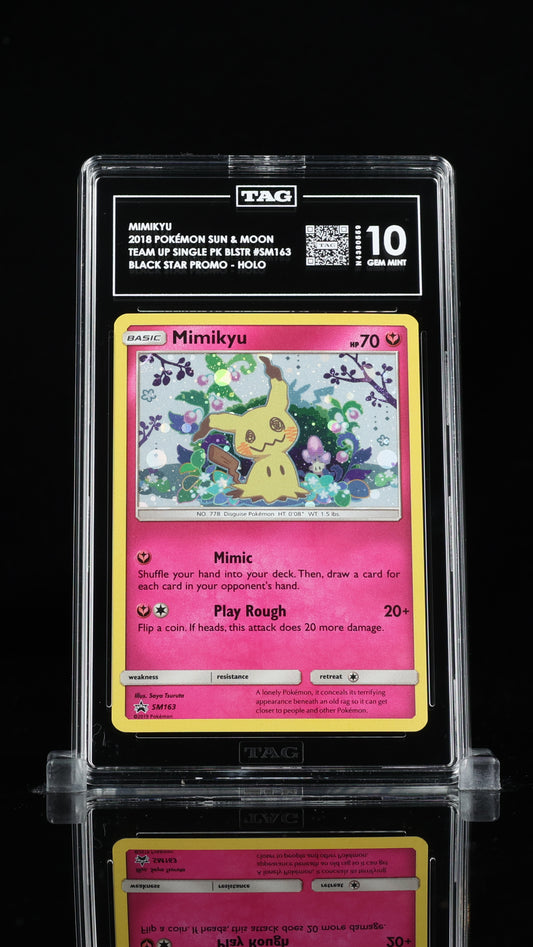 Mimikyu Pokemon Team Up Black Star Promo #SM163 TAG 10 (1st)