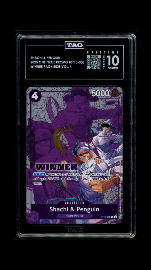 2025 One Piece Shachi & Penguin Winner Promo - TAG PRISTINE 10