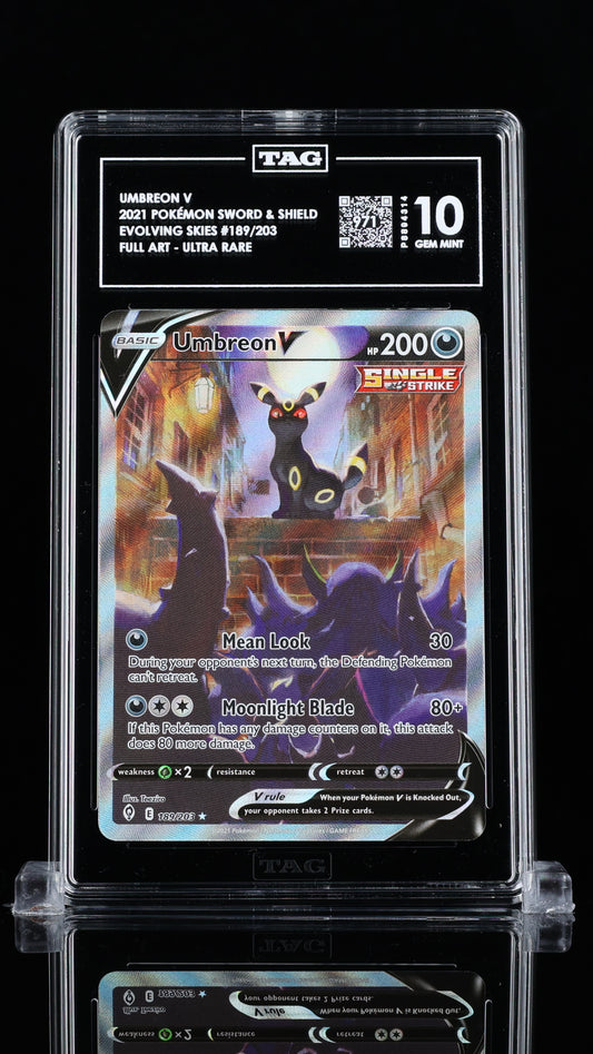 Umbreon V Alt Art TAG Gem Mint 10 (971) Rank #2 & 1st Graded by TAG