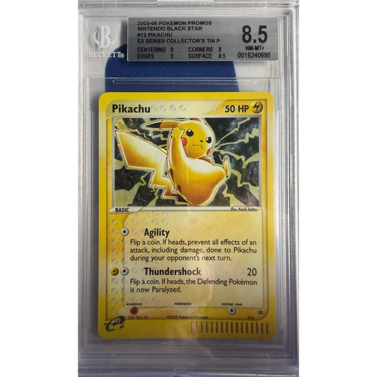 2003-06 Pokemon Nintendo Black Star Promo Pikachu Holo #012  BGS NM/Mint+ 8.5