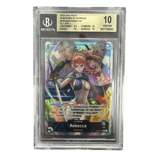 BGS Pristine 10 One Piece Kingdoms of Intrigue Rebecca Alternate Art Leader