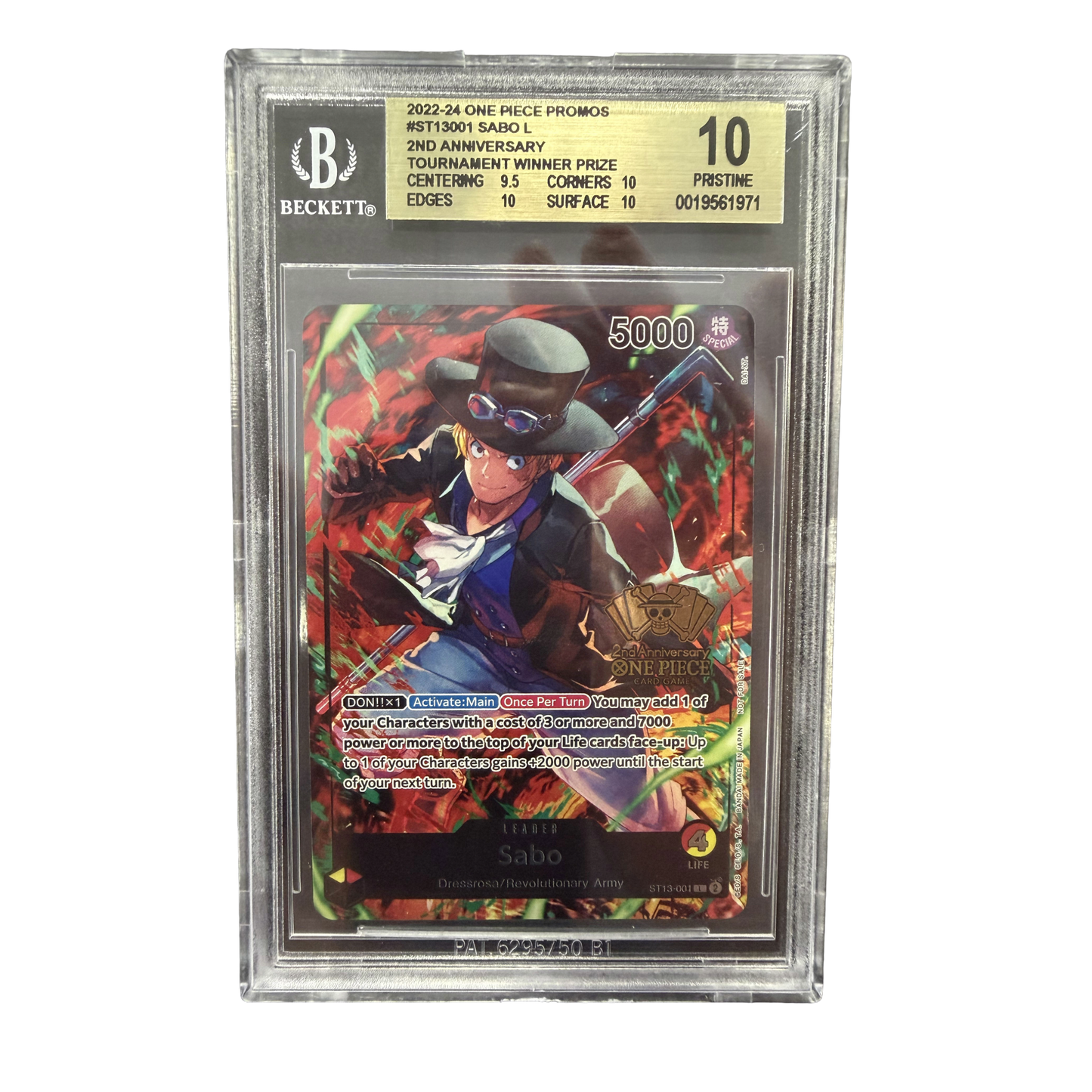 BGS Pristine 10 One Piece Sabo 2nd Anniversary Tournament Winner