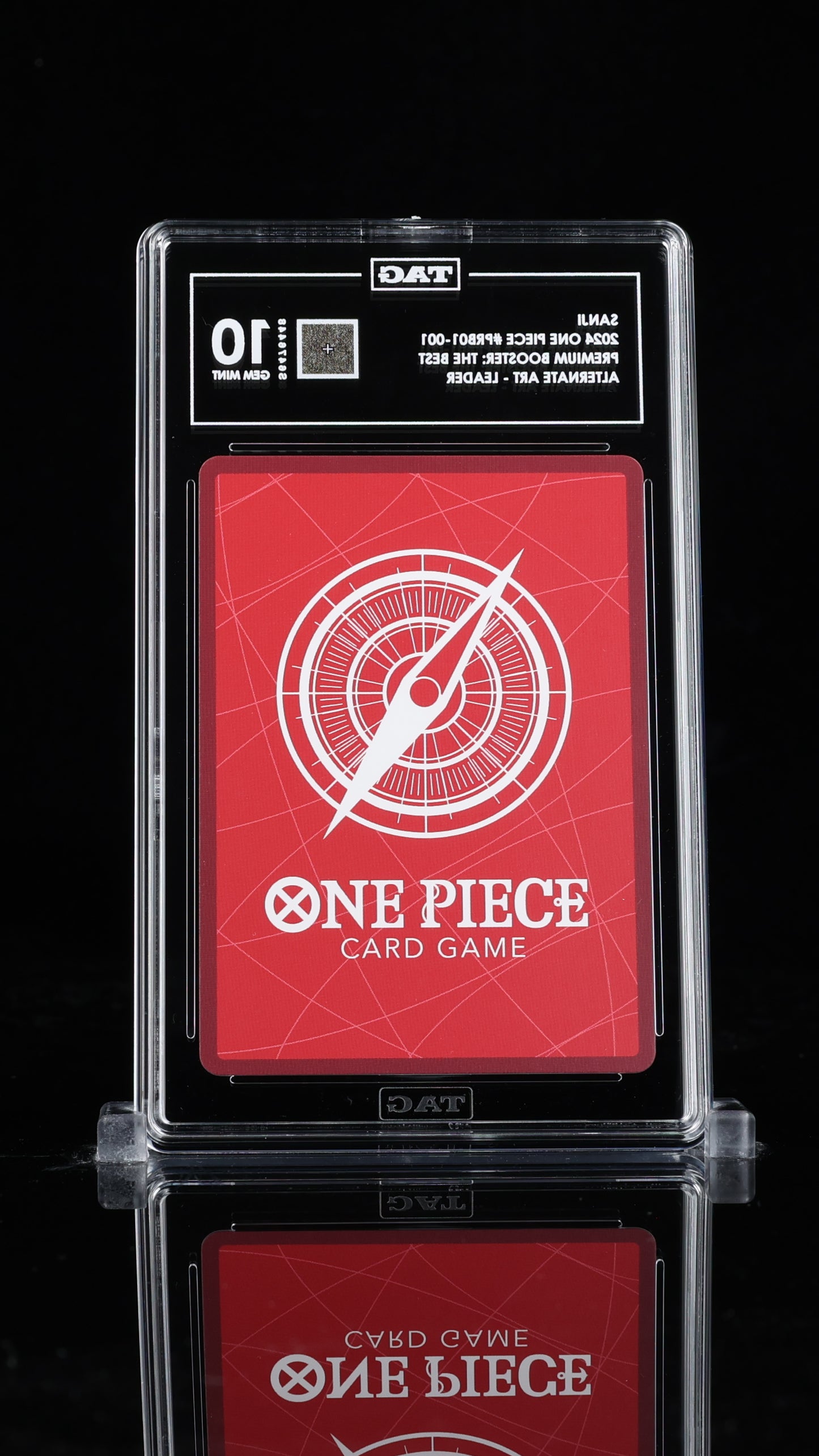 TAG Gem Mint 10 (968) 2024 One Piece Sanji Alternate Art Leader #PRB01-001