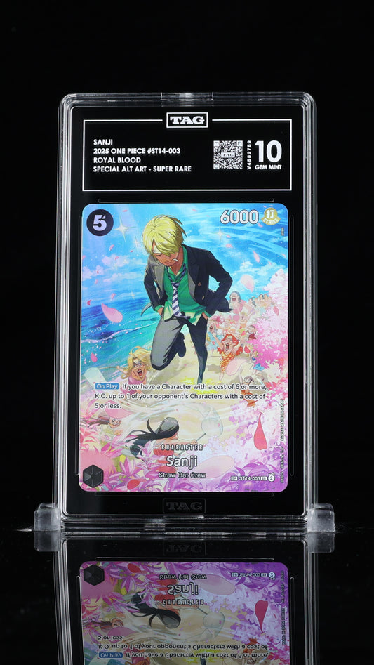 TAG Gem Mint 10 2025 One Piece Sanji Special Alternate Art #ST14-003