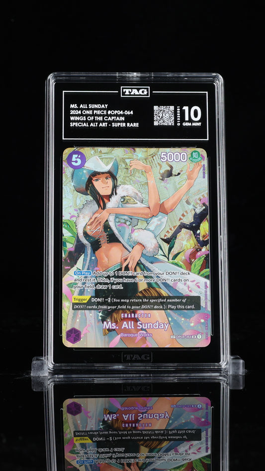 TAG Gem Mint 10 (958) 2024 One Piece Ms. All Sunday Special Alternate Art #OP04-064