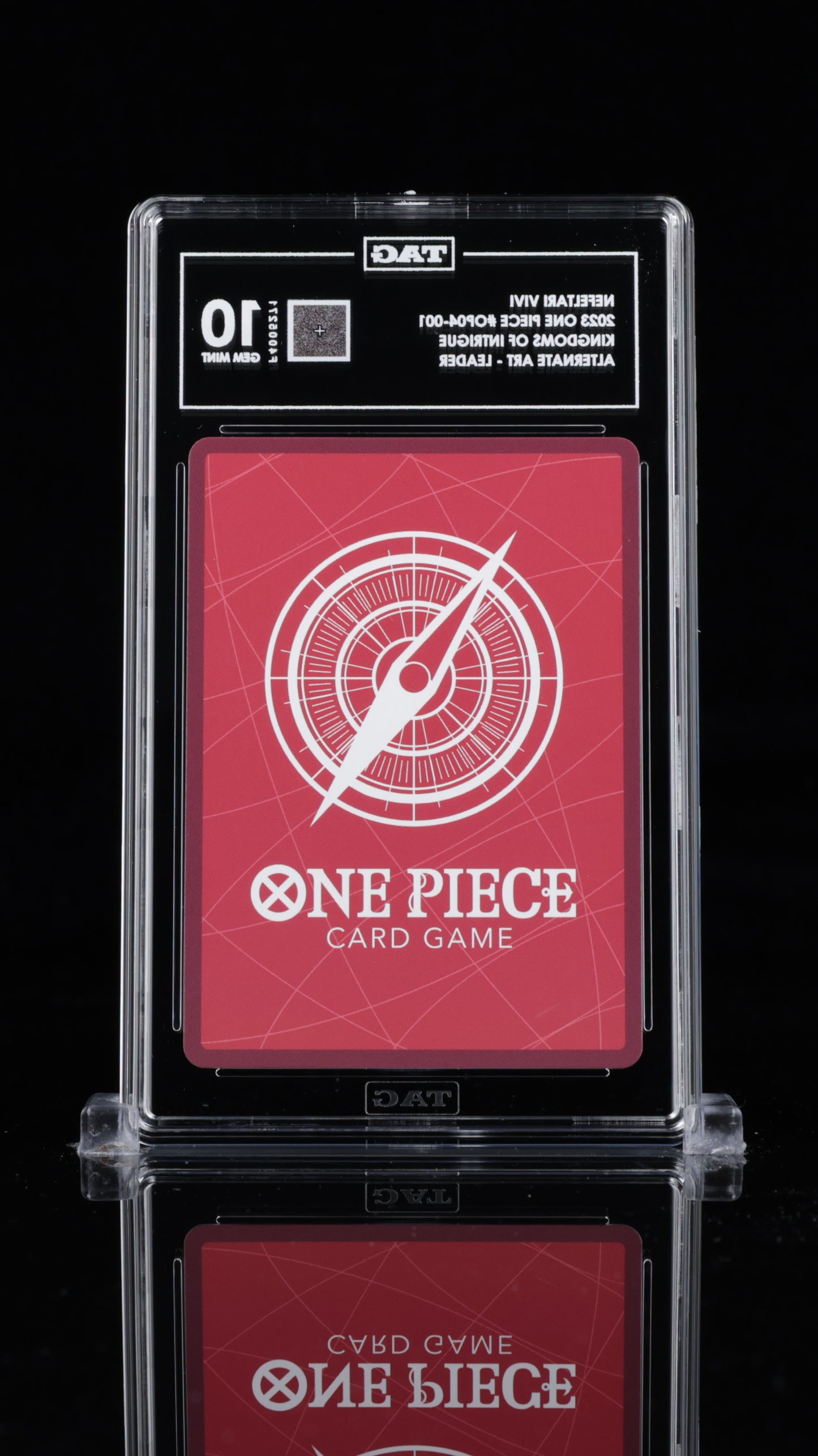 TAG Gem Mint 10 (962) 2023 One Piece  Nefeltari Vivi Alternate Art OP04-001 Rank #3