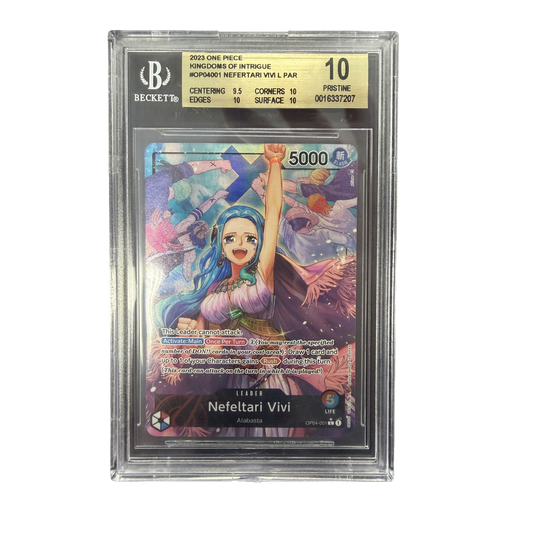 BGS Pristine 10 One Piece Kingdoms of Intrigue Nefeltari Vivi Alternate Art (Label Misprint Error)