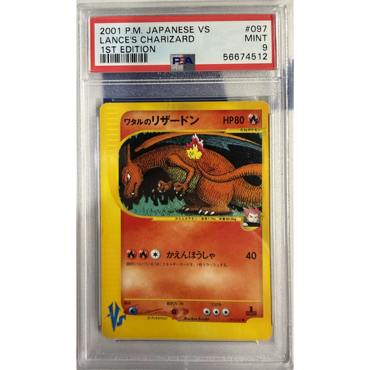 PSA Mint 9 Pokémon 2001 Japanese VS Series 1st Edition Lance's Charizard #097/141