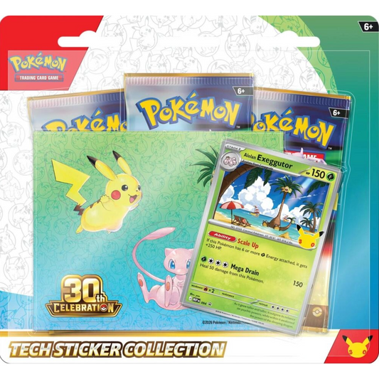 LIMIT 1: Pokemon Mega Evolutions 30th Celebration Tech Sticker Blister (Alolan Exeggutor)